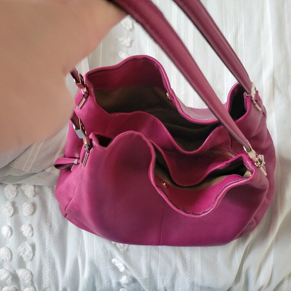 Coach Madison Phoebe Hobo Bag Style 24621 Raspberry Boho Y2K Authenticated 4/26 - Picture 2 of 13